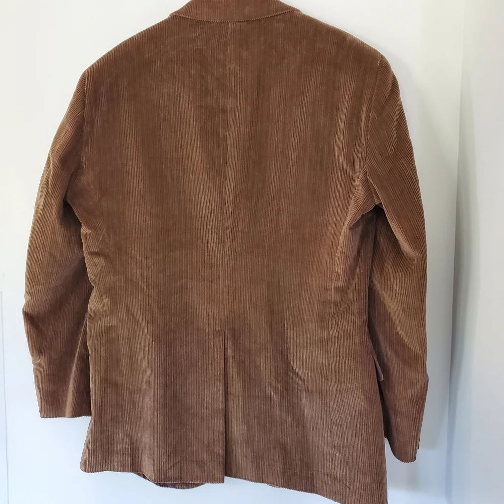 DOCKERS Men 44L Brown Corduroy Sport Coat Jacket Blazer 2 Button Office Casual